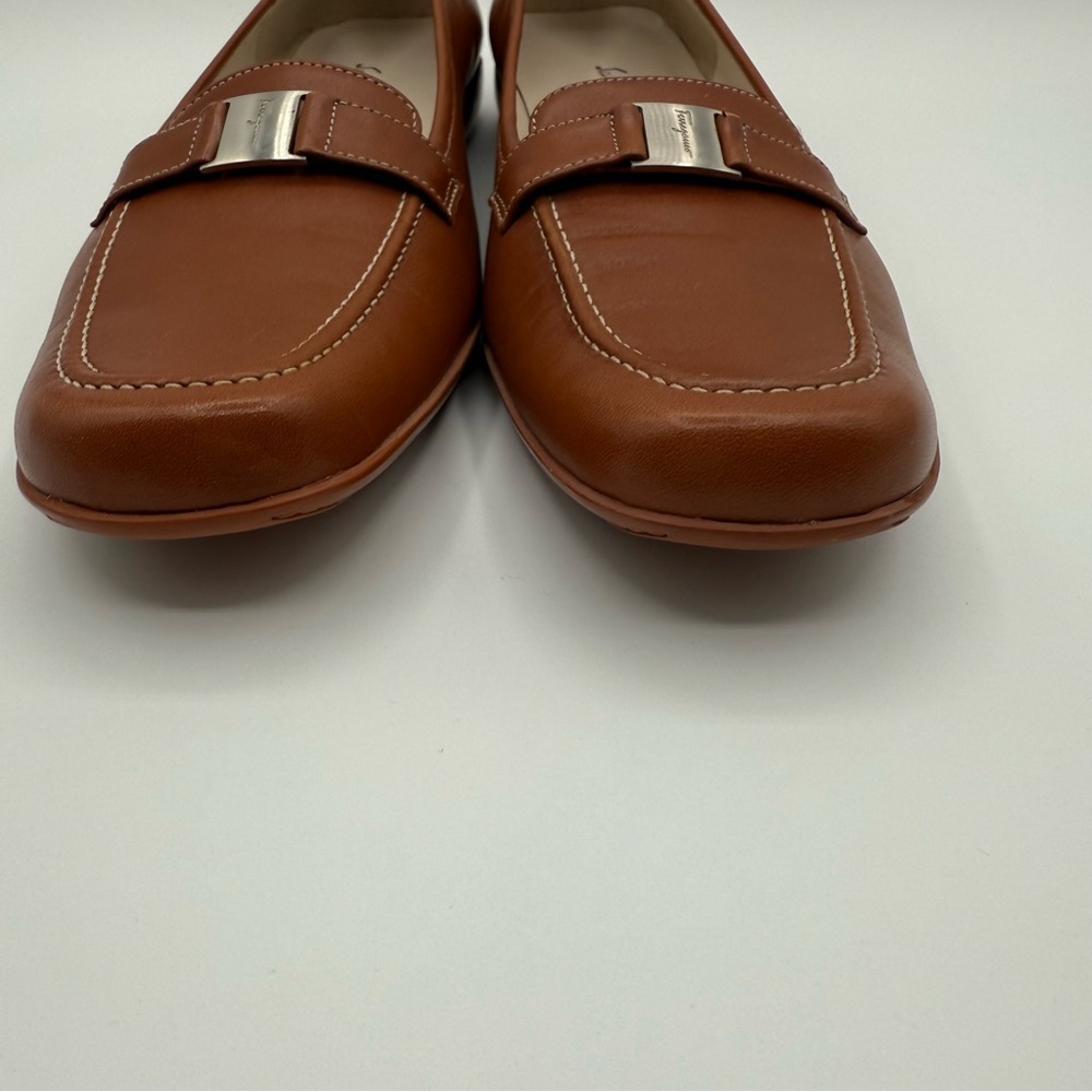Salvatore Ferragamo Vintage Brown Driving Leather Loafers Size 8 - 2A - Picture 5 of 17